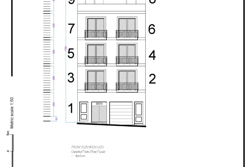 Santa Dminka Facade numbered
